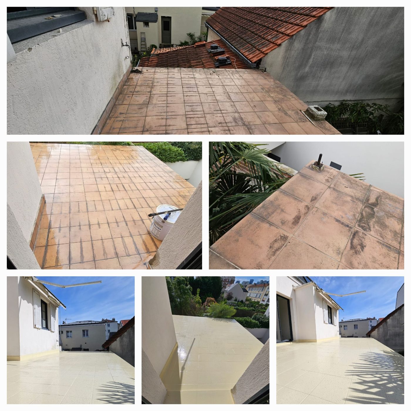 Résine sur ancien carrelage