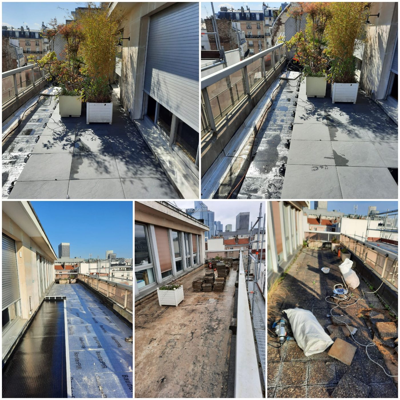 Terrasse isolée + dalles sur plots